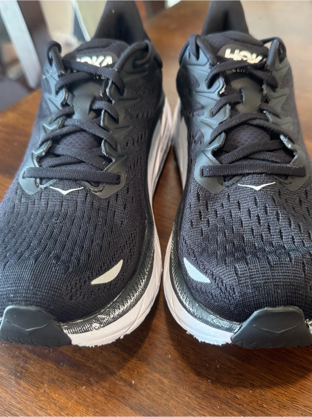 Hoka Womens 9.5D Running Shoes Black Clifton 8 Lightweight Cushioned Athletic - Picture 3 of 11